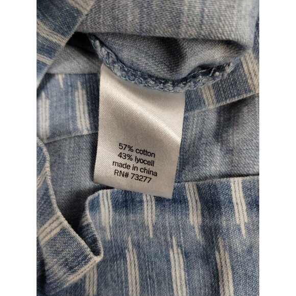 Sonoma Womens 16 Denim Blue Patterned Mini Utility Skirt With Pockets - Picture 2 of 7